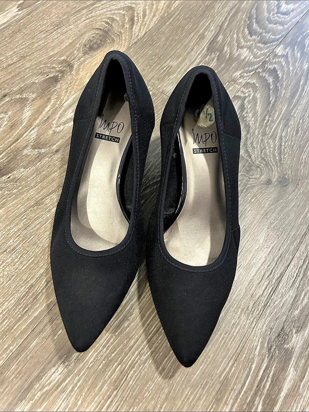 IMPO stretch Pointed Toe Stretch Heels